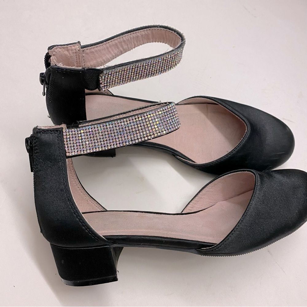 Mix No. 6 Tina Pump black satin rhinestone heel dress shoes special occasion 4